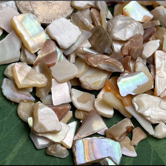 BULK Real Mother of Pearl & Abalone PCs crafting jewelry inlays beads mosaics… - Picture 12 of 16